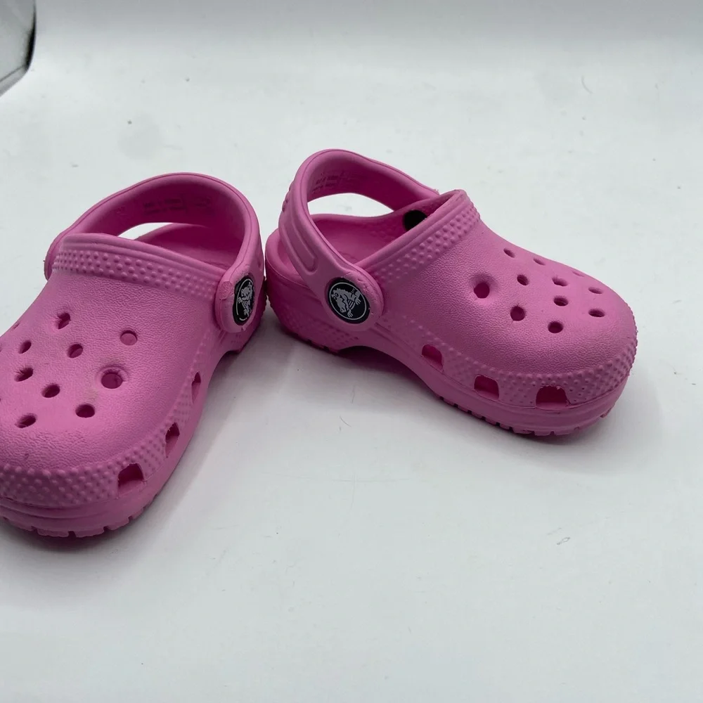 CROCS Pink Water Shoes with Perforated Design